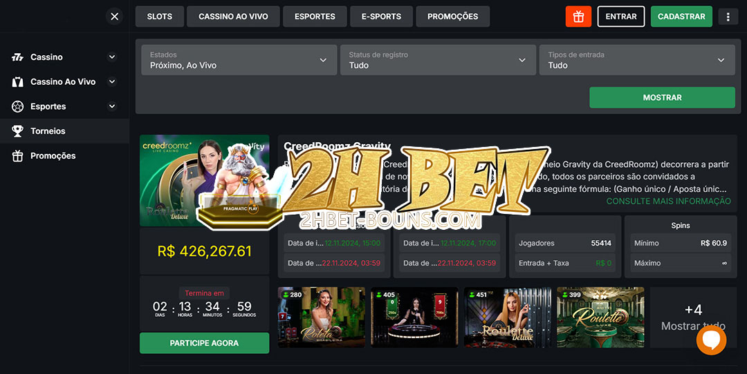 2h bet Bônus